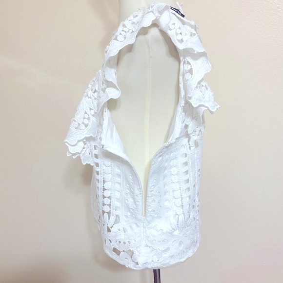 Express Eyelet RuffleTop White M - Picture 5 of 6